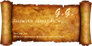 Guzmits Gusztáv névjegykártya
